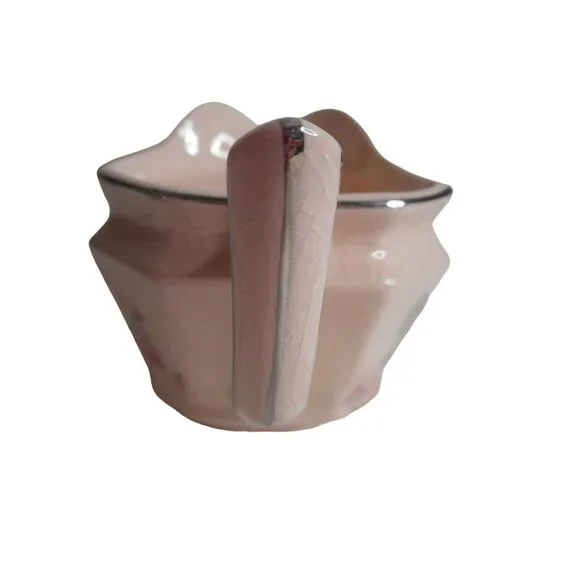 Alice Annglow 1931 Vtg Shabby Cottage Chic rose floral Creamer & Sugar Bowl - Picture 11 of 12